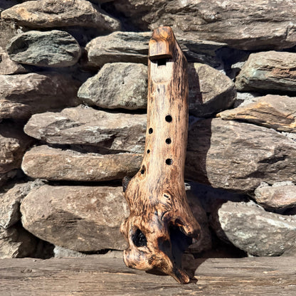 F#-Aeolian Teak Root Ocarina 432 Hz 10.5"