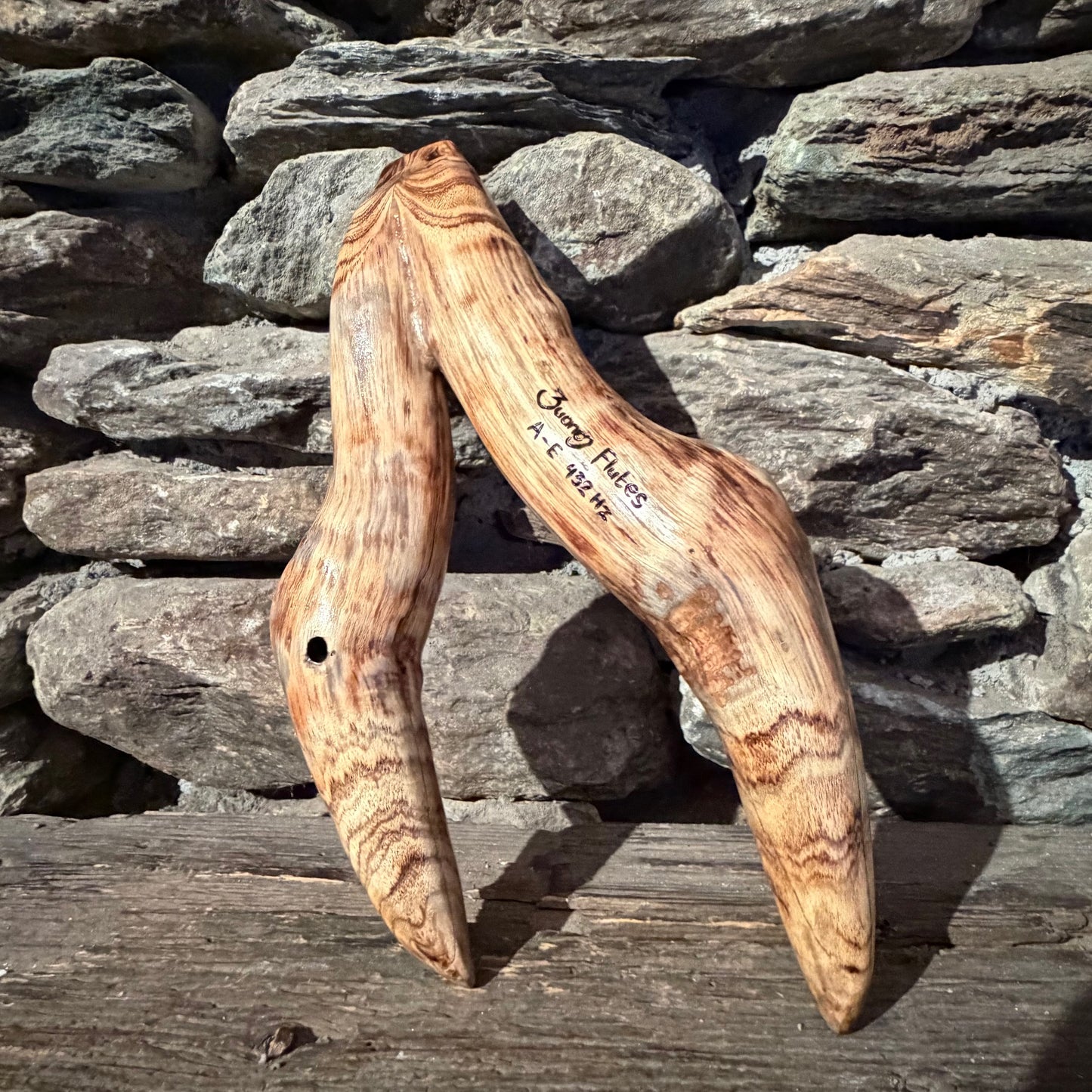 AE Mayan Double Harmony Forest Flute 432Hz Teak 10.5"