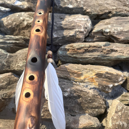 Experimental F# Prometheus Scale Teak Wood 22" Forest Flute 432Hz