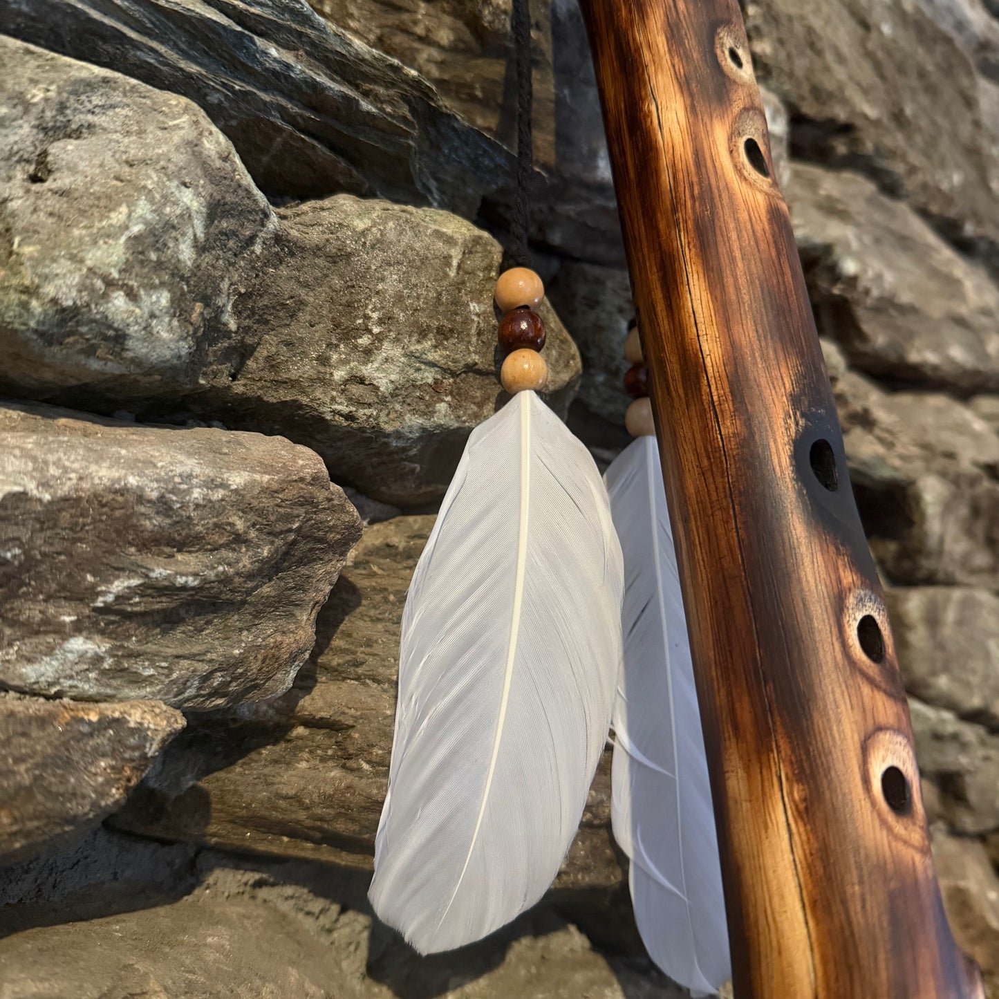 Experimental F# Prometheus Scale Teak Wood 22" Forest Flute 432Hz