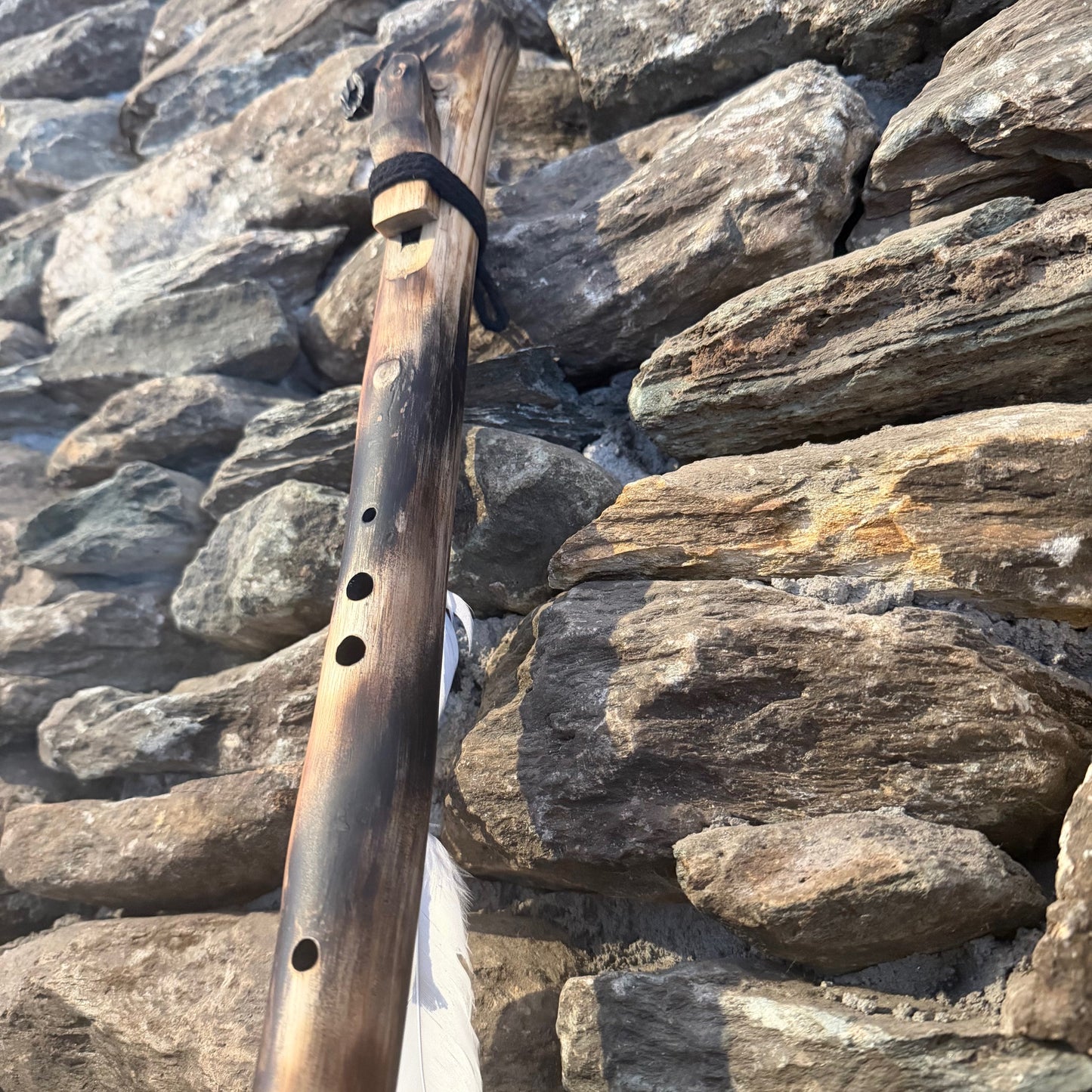 B-Akebono Japanese Minor Scale Teak Wood 18.5" Forest Flute 432Hz