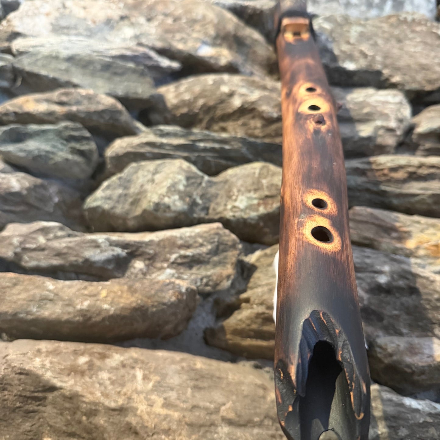 A-Akebono Japanese Minor Scale Teak Wood 20" Forest Flute 432Hz