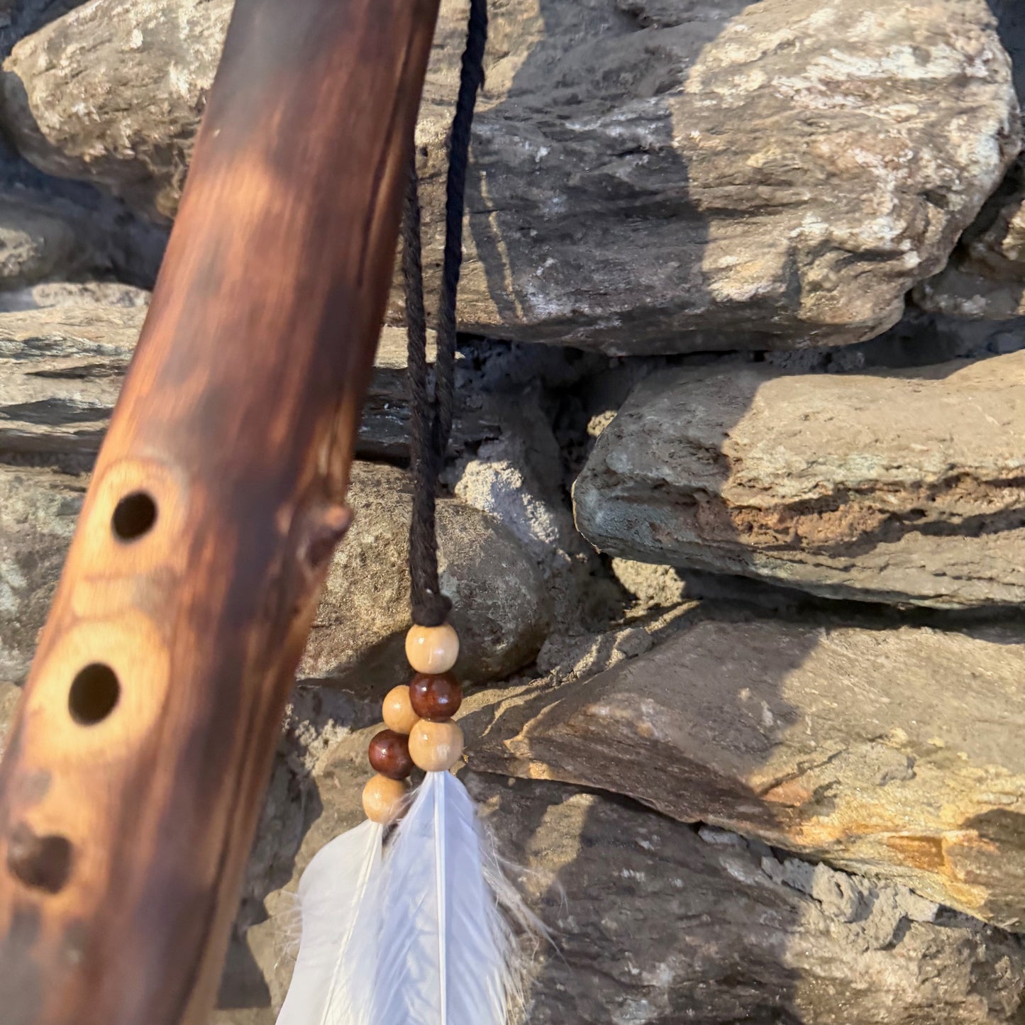 A-Akebono Japanese Minor Scale Teak Wood 20" Forest Flute 432Hz