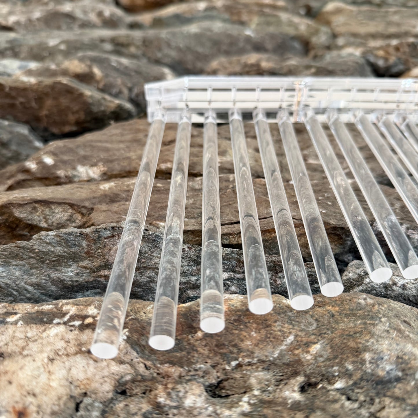 Ethereal Wings 24 Rod Crystal Chimes with Handle
