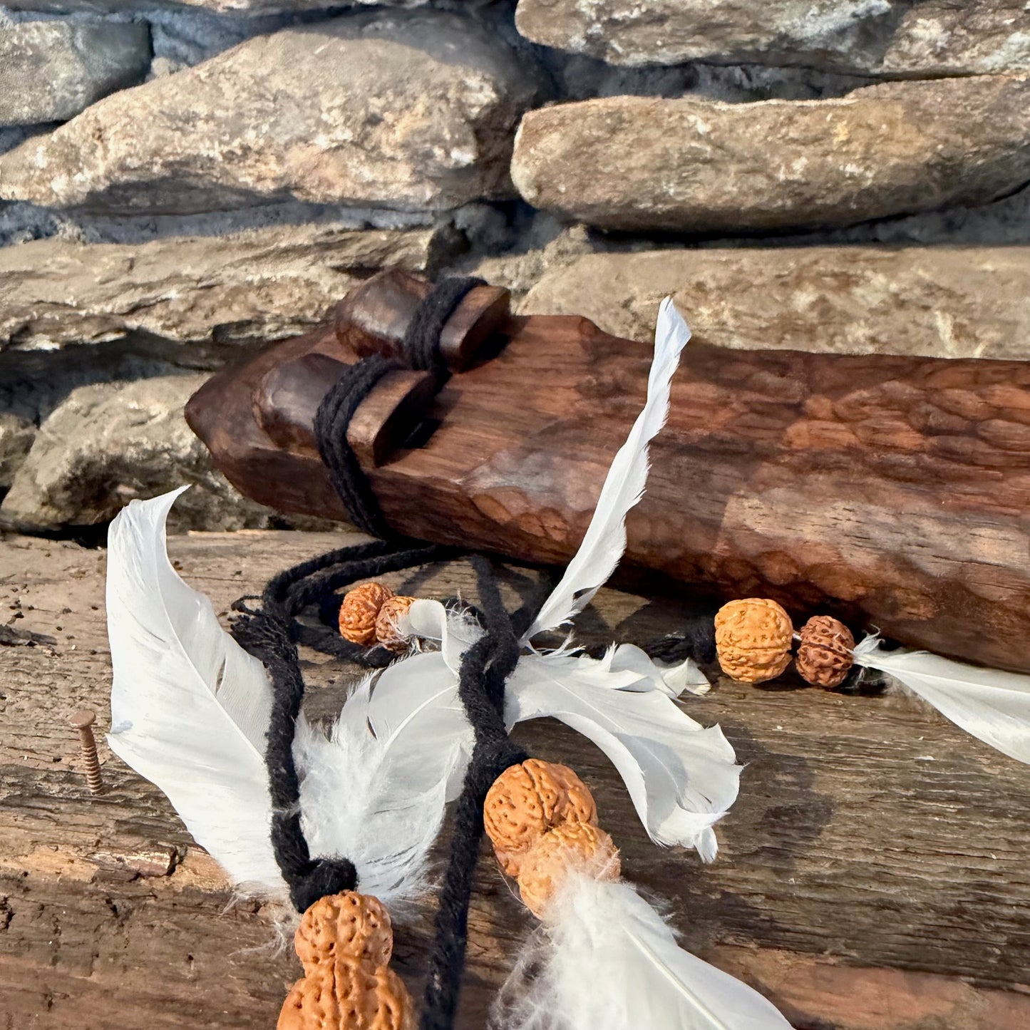 F-Aeolian Drone Flute 432Hz Teak Wood 22"