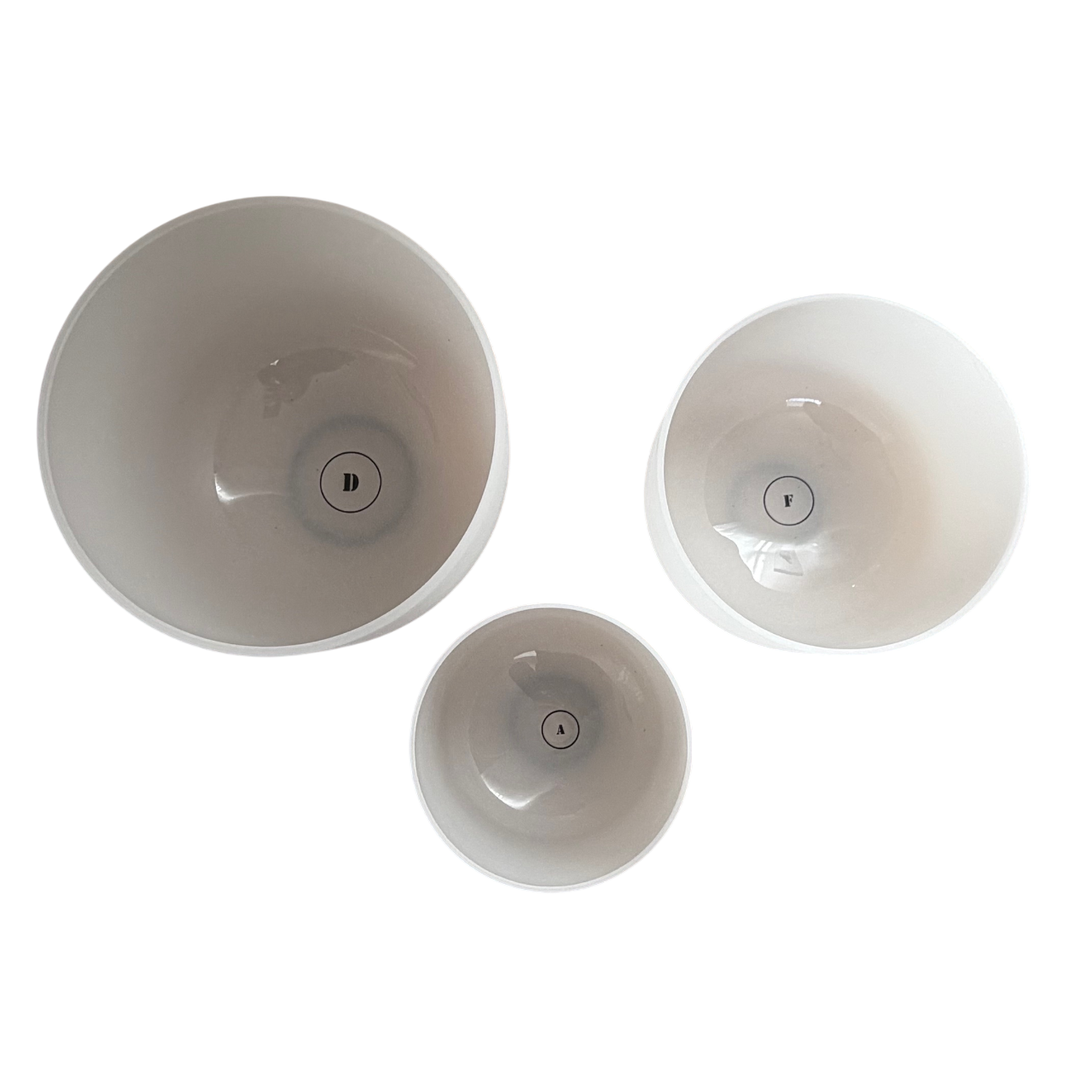 D-F-A Frosted Singing Bowl Triad Set with Bag