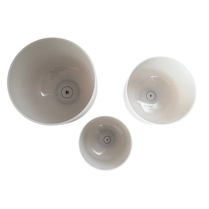 D-F-A Frosted Singing Bowl Triad Set with Bag