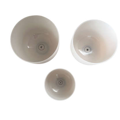C-D-G Frosted Singing Bowl Triad Set with Bag