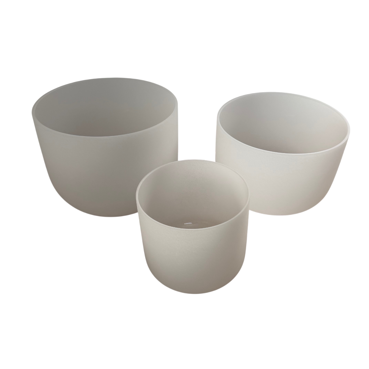 D-E-A Frosted Singing Bowl Triad Set with Bag
