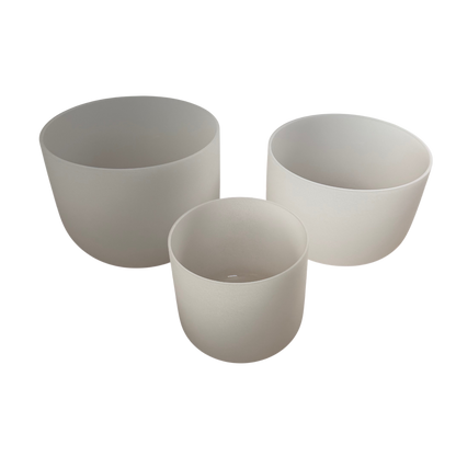 D-E-A Frosted Singing Bowl Triad Set with Bag