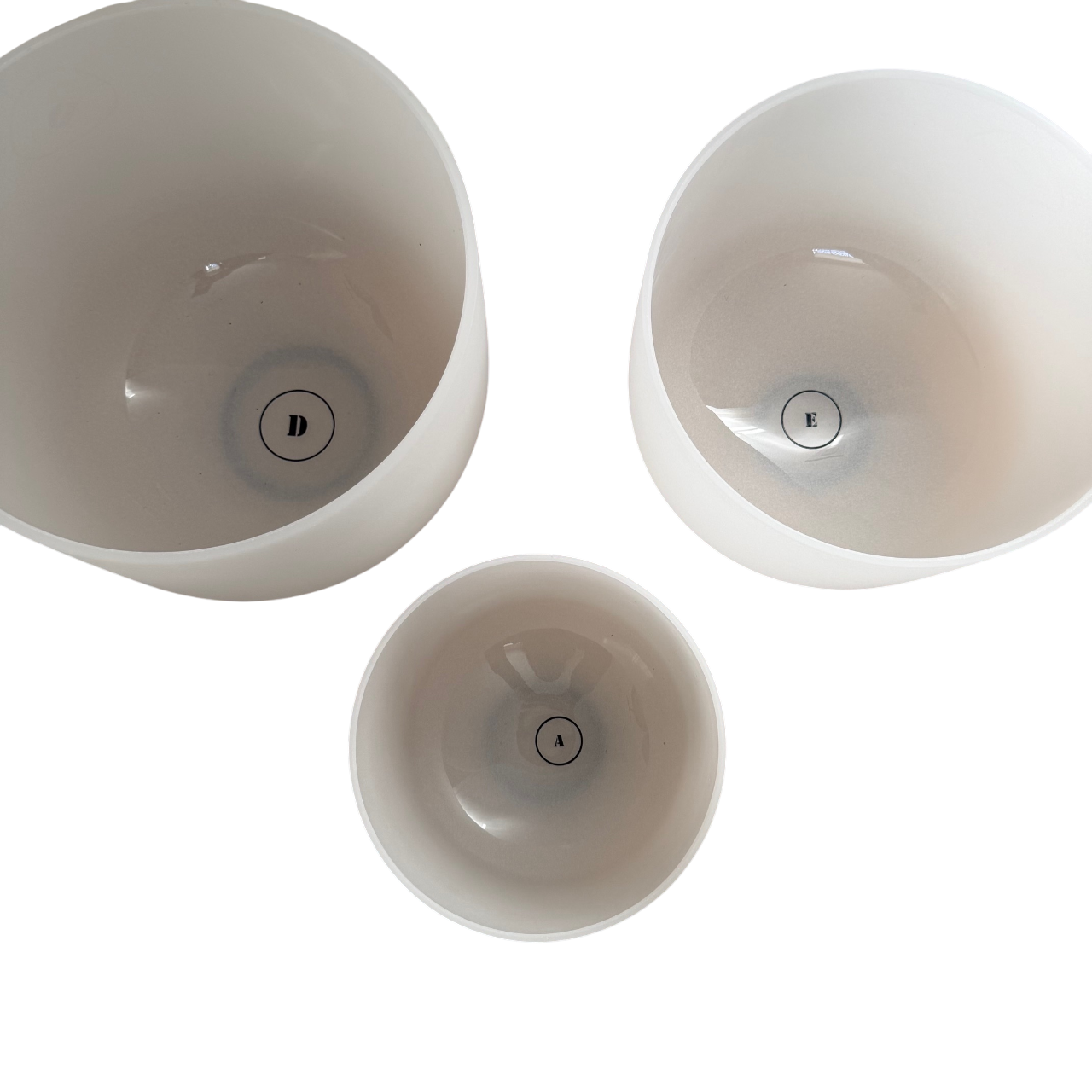 D-E-A Frosted Singing Bowl Triad Set with Bag