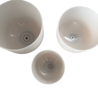 D-E-A Frosted Singing Bowl Triad Set with Bag