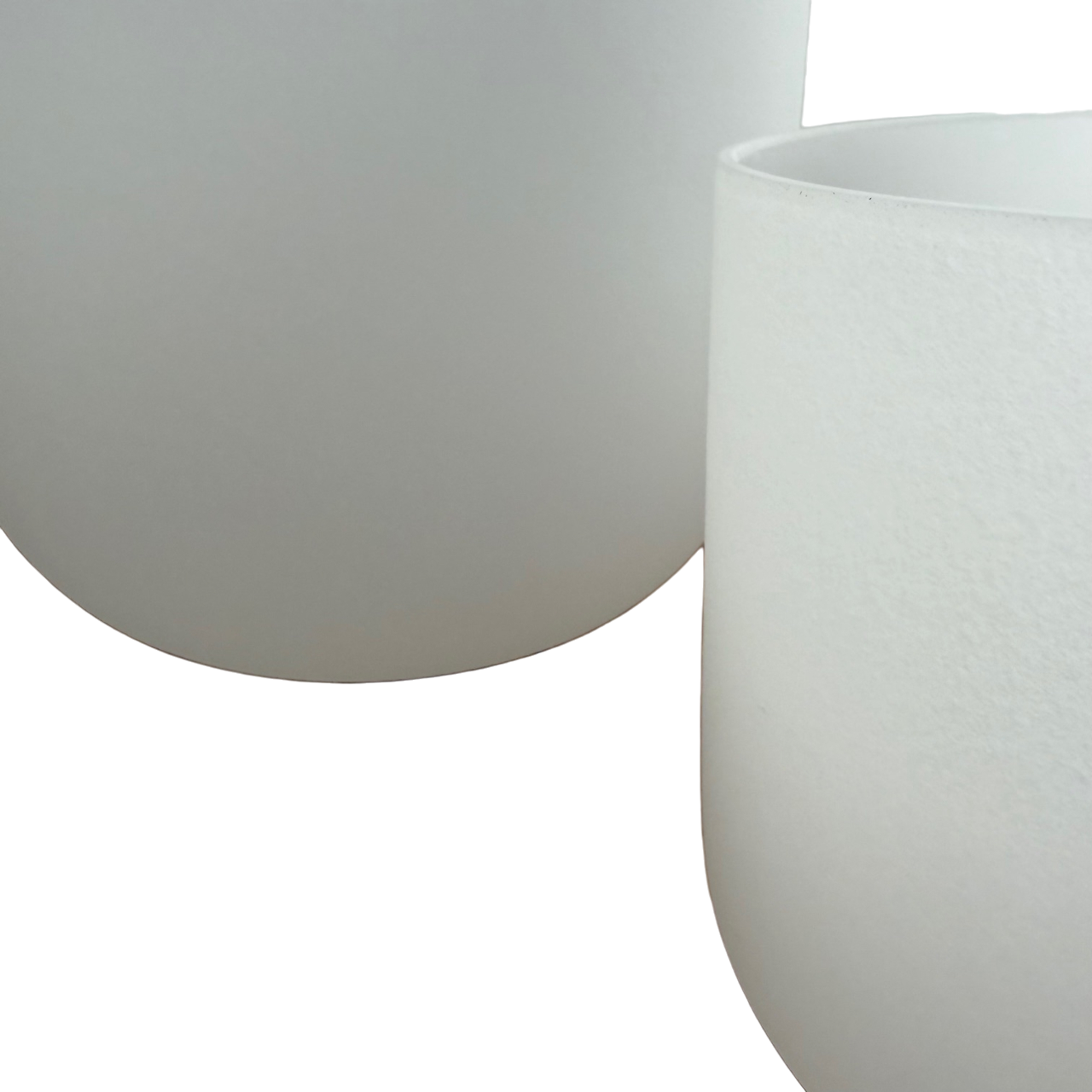 C-D-F Frosted Singing Bowl Triad Set with Bag