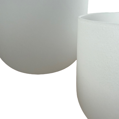 C-E-G Frosted Singing Bowl Triad Set with Bag