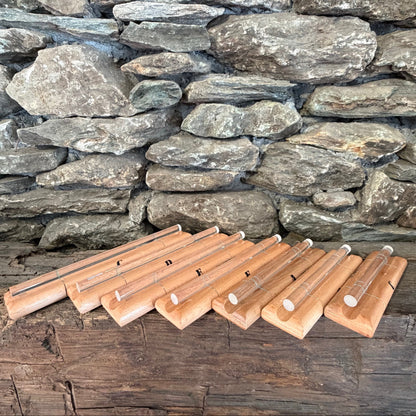 Set of (8) Quartz Crystal Meditation Chimes
