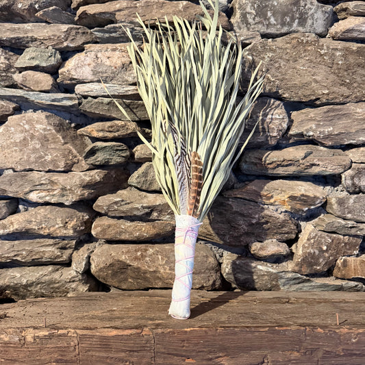 Fan Palm Chakapa 22" Pastel Fabric with Pink Cord