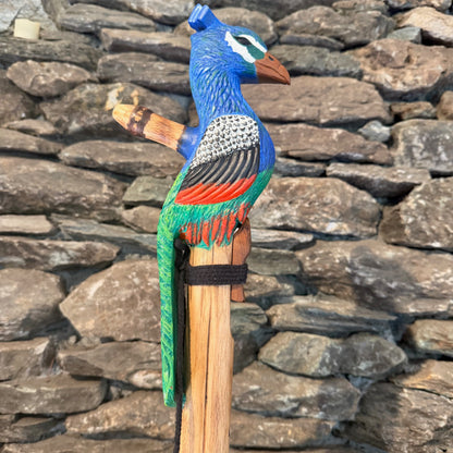 Peacock Walking Stick Flute G-Minor 432Hz 42"