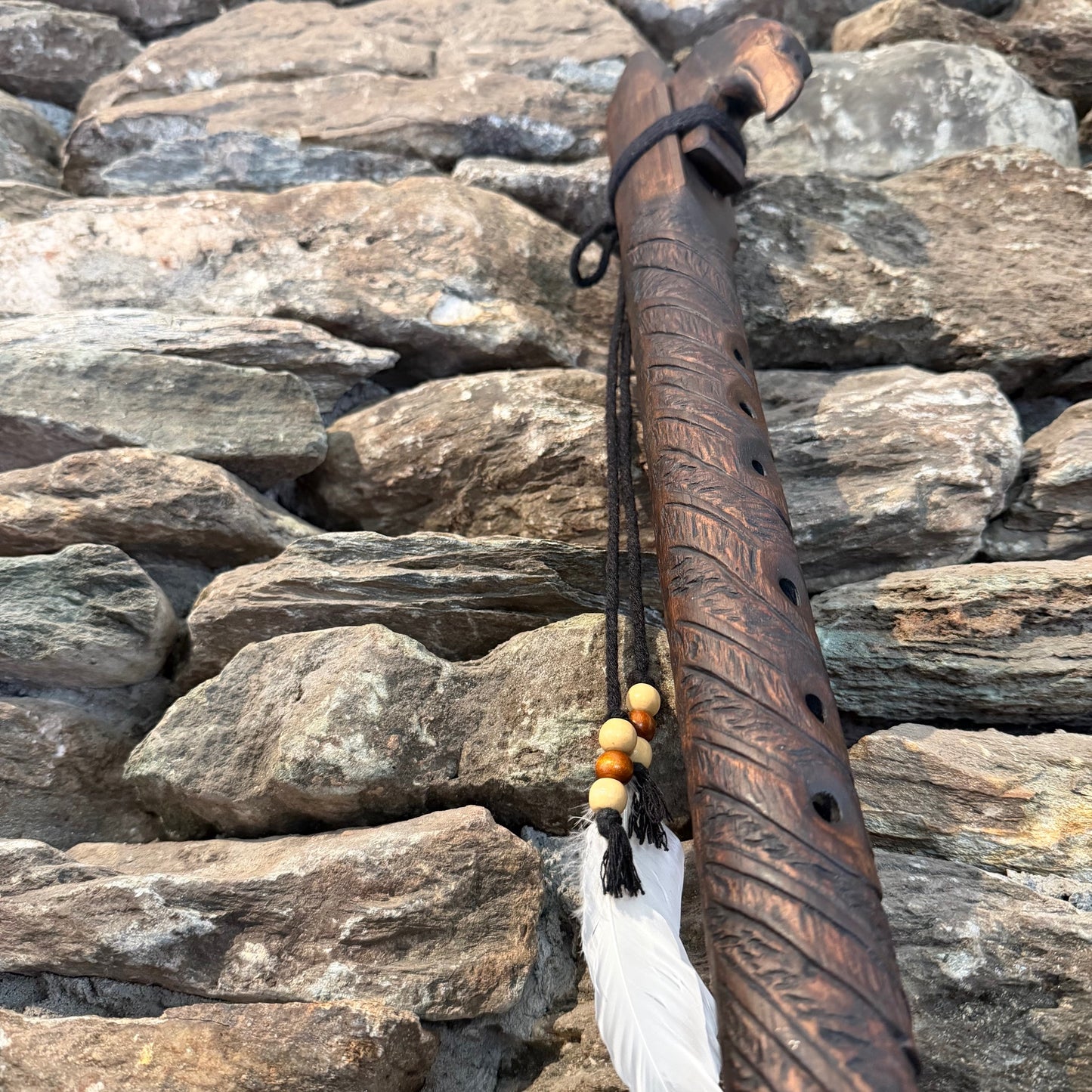 Eagle Carved Flute F Minor Pent 440Hz 22"