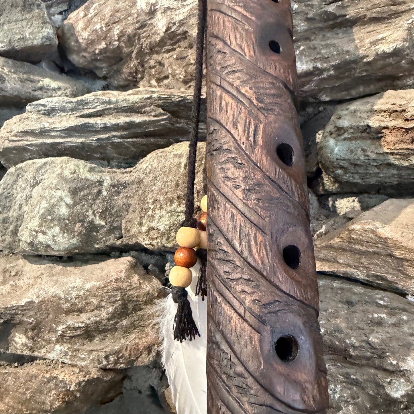 Eagle Carved Flute F Minor Pent 440Hz 22"