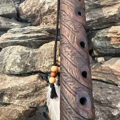 Eagle Carved Flute F Minor Pent 440Hz 22"