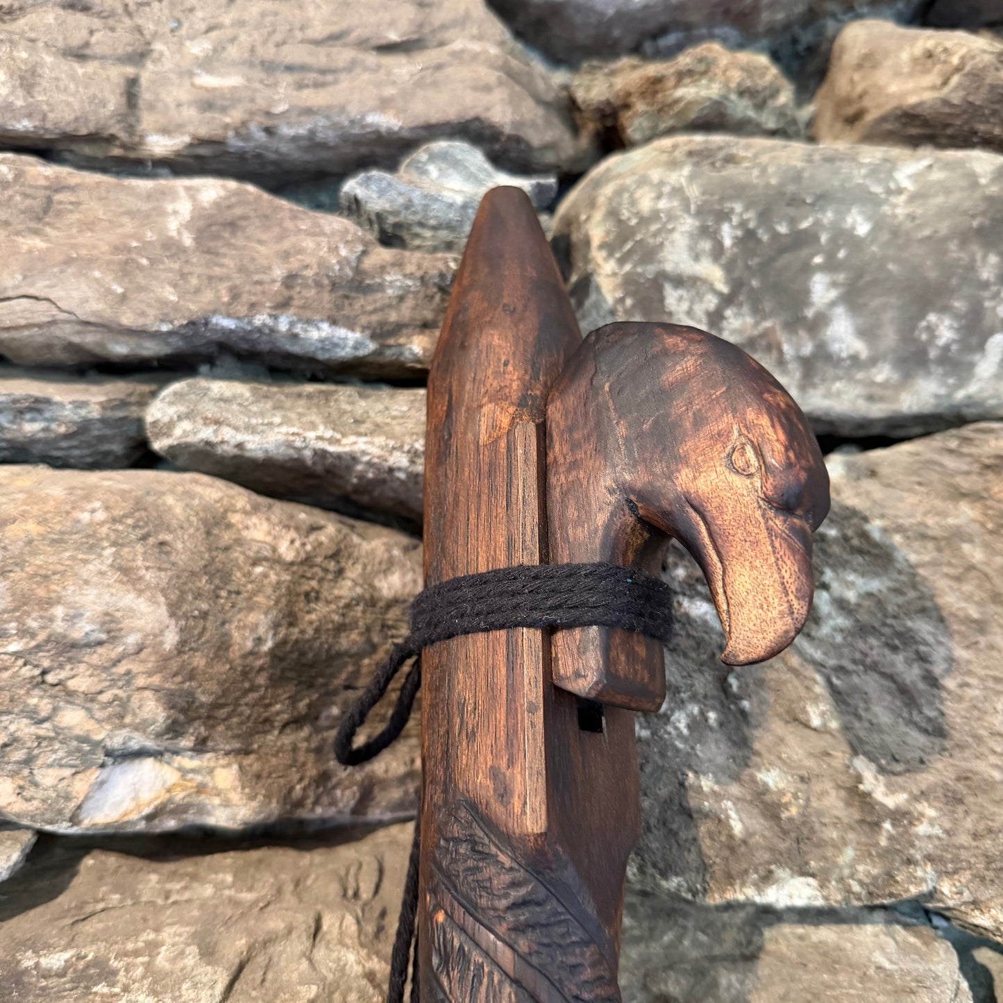 Eagle Carved Flute F Minor Pent 440Hz 22"