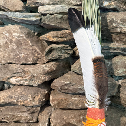 Beargrass Chakapa 19" Orange & White Canvas with Mustard Cord