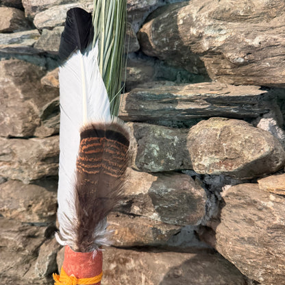 Beargrass Chakapa 19" Orange & White Canvas with Mustard Cord