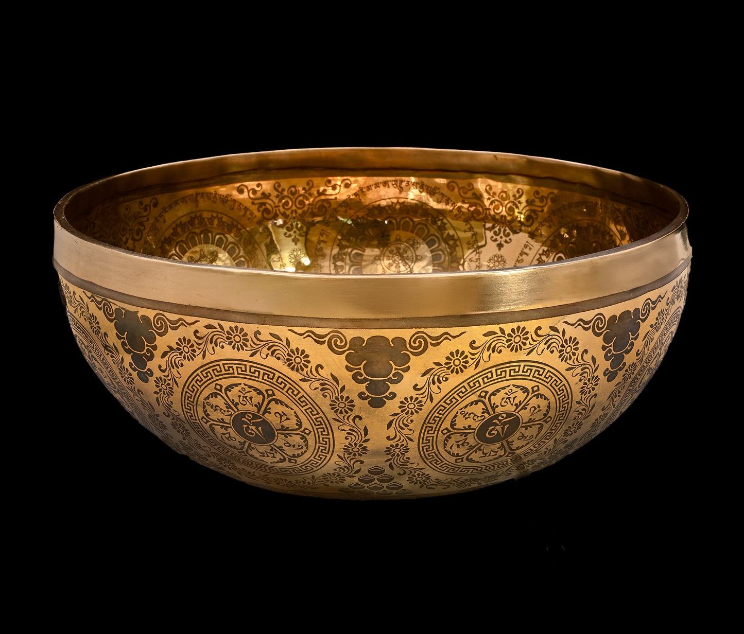 New Etched Jambati White Tara Singing Bowl A2 112Hz 11" N16075