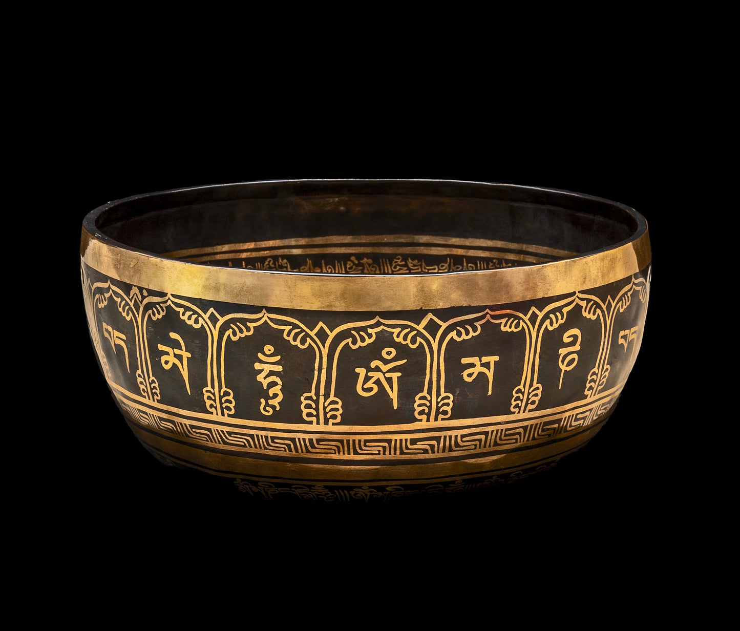 New Jambati Black Painted Chakra Singing Bowl A#2 116Hz (Near Concert Pitch) 10.75" N16238