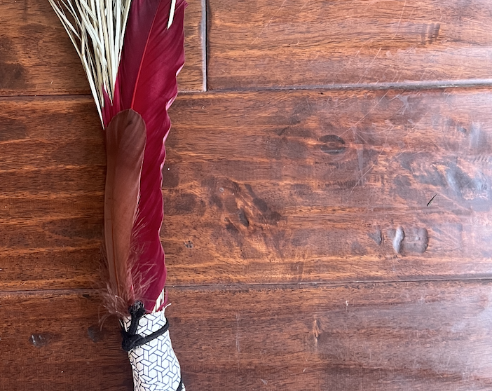 Bear Grass Chakapa 22" Blue & White Canvas with Black Cord