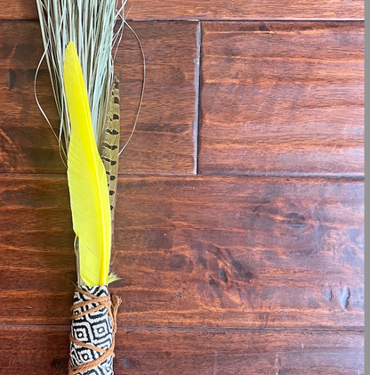 Bear Grass Chakapa 22" Black & Grey Canvas with Tan Cord