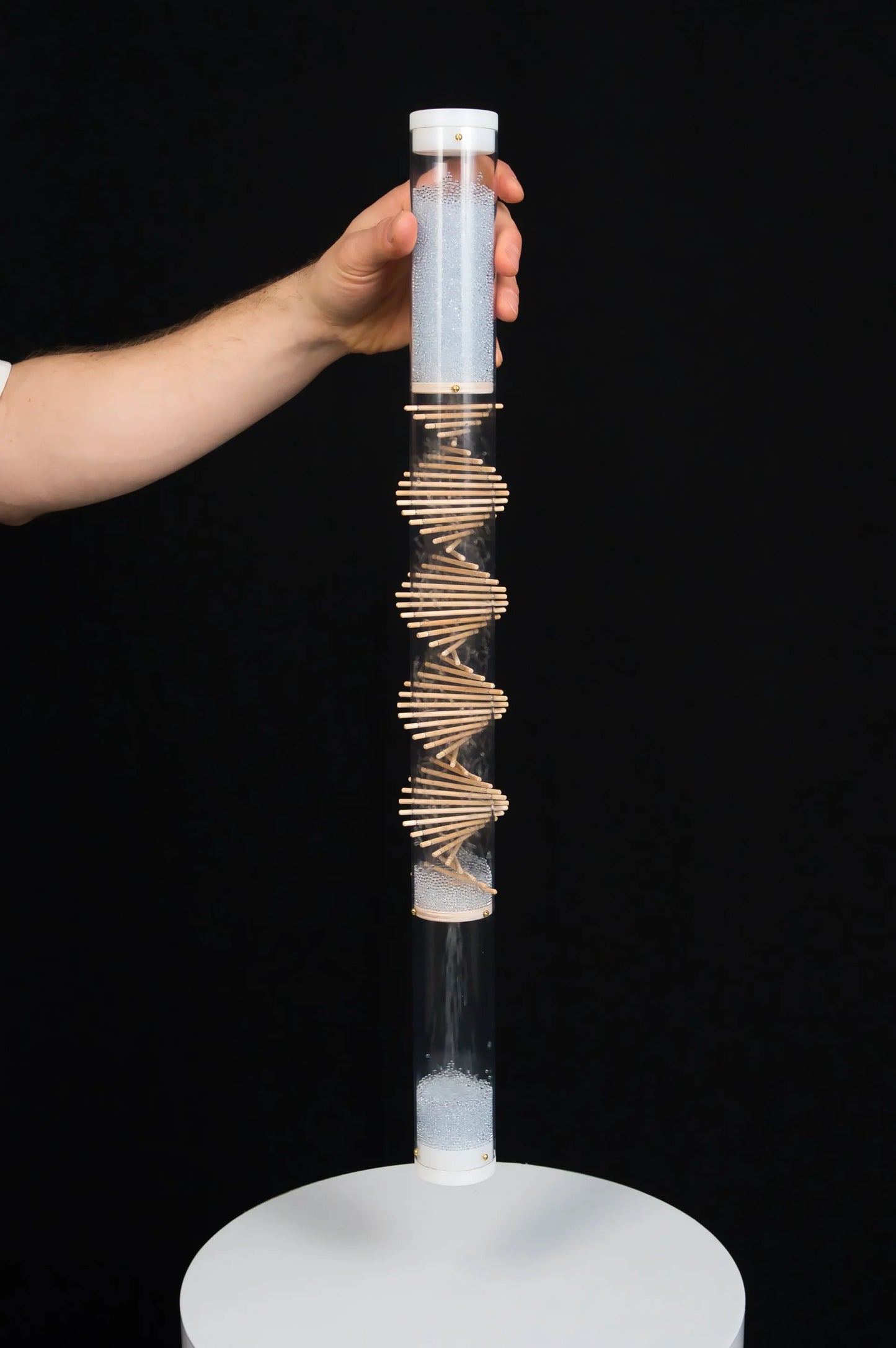 Small Spiral Sounds® Rainstick 24"- Crystaline Beads - Loudest Bead