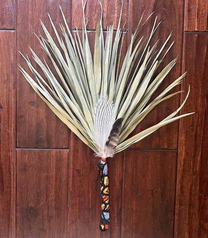 Fan Palm Chakapa 22" Multi-colored Fabric with Black Cord