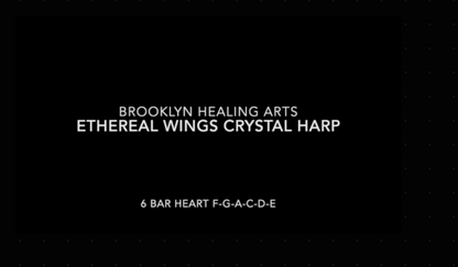 Ethereal Wings 6 Note Heart Crystal Harp ~ F