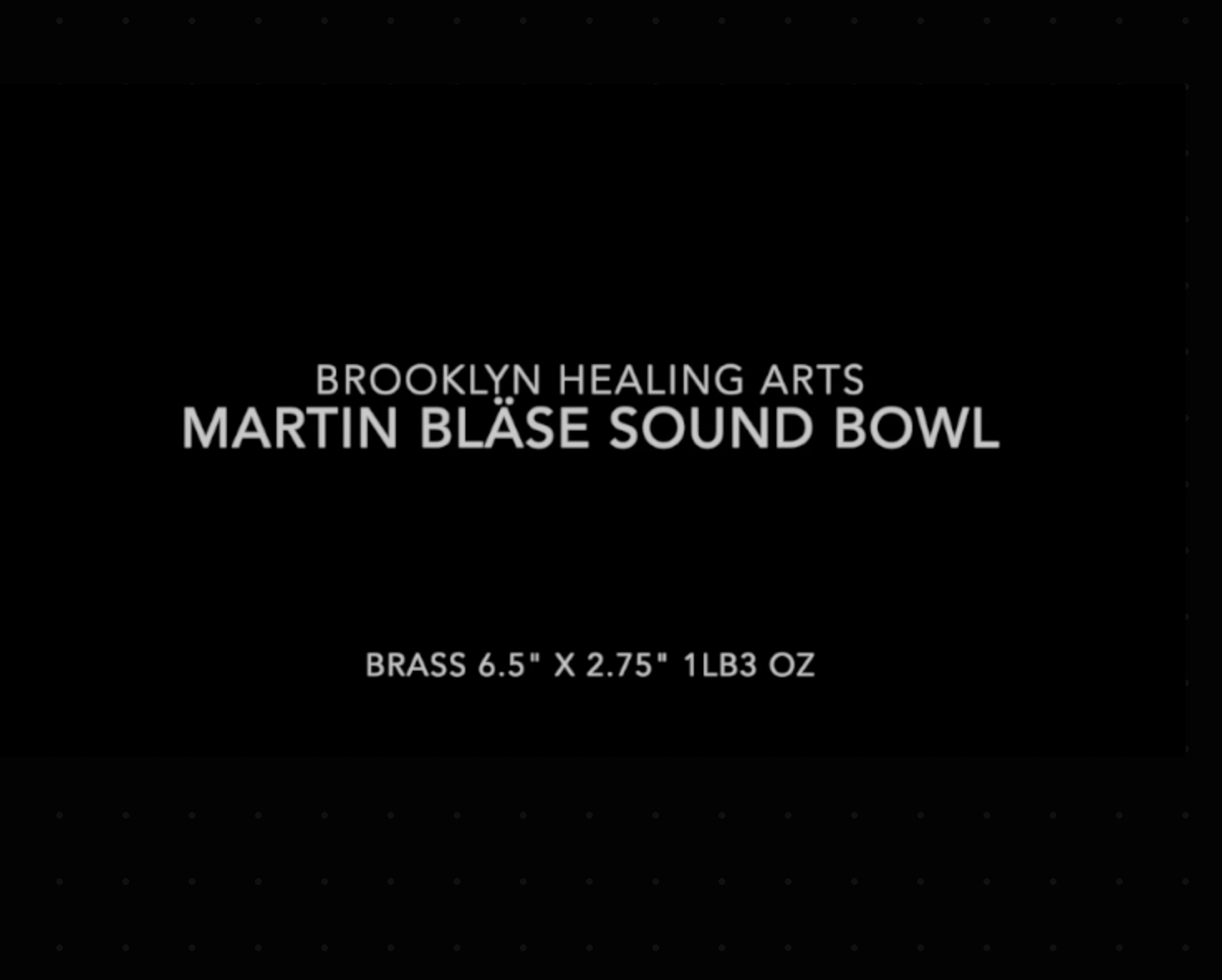 Martin Bläse Brass Sound Bowl 