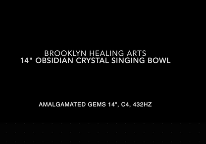 14" Obsidian Crystal Singing Bowl C4 432 Hz