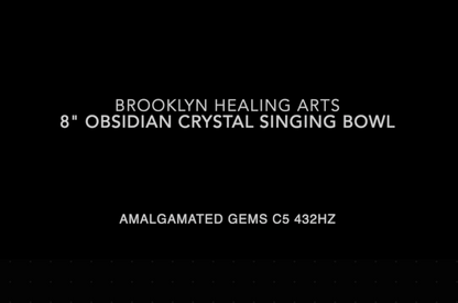 8" Obsidian Crystal Singing Bowl C5 432 Hz