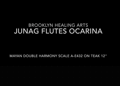 Juang Flutes A-E Mayan Scale Double Harmony Ocarina 432Hz 12"