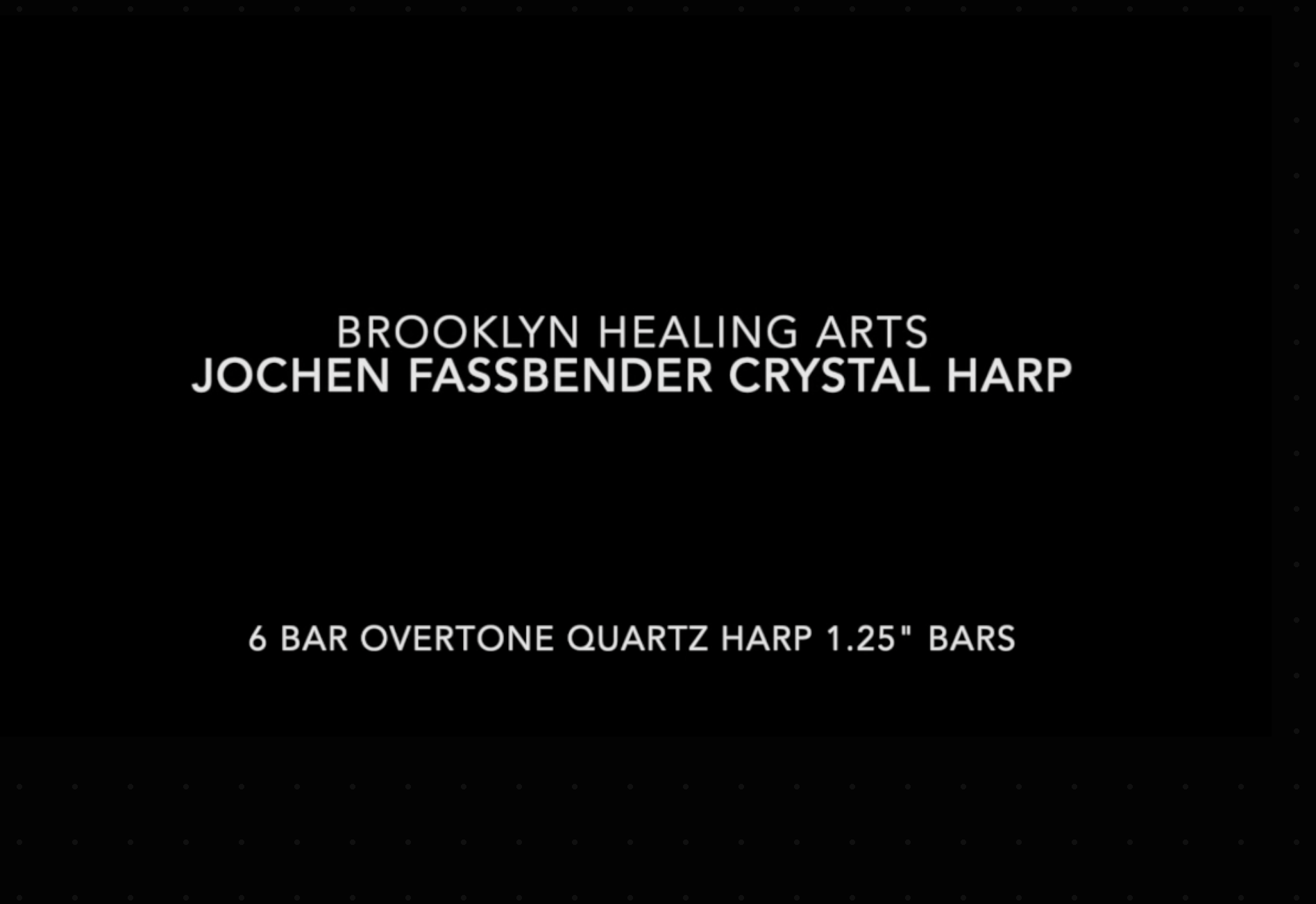 Jochen Fassbender 6 Tone Overtone Series Crystal Chime on G
