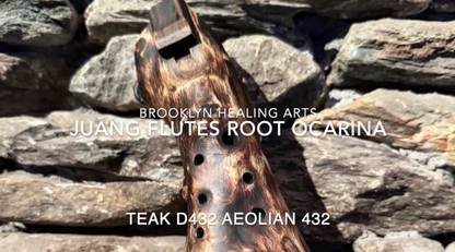 D-Aeolian Acacia Root Ocarina 432 Hz 11"