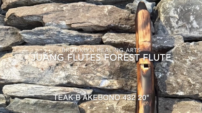 B-Akebono Japanese Minor Scale Teak Wood 18.5" Forest Flute 432Hz