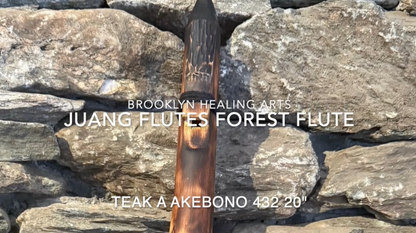 A-Akebono Japanese Minor Scale Teak Wood 20" Forest Flute 432Hz