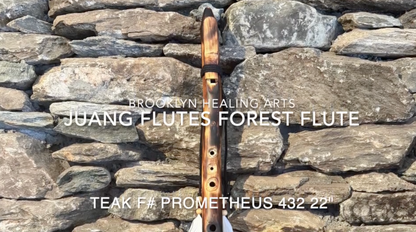 Experimental F# Prometheus Scale Teak Wood 22" Forest Flute 432Hz