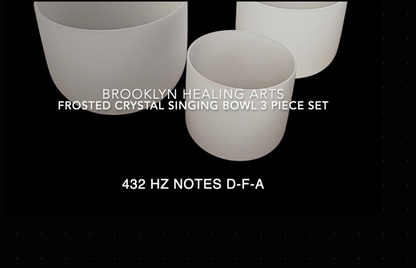 D-F-A Frosted Singing Bowl Triad Set with Bag