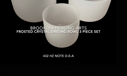 D-E-A Frosted Singing Bowl Triad Set with Bag