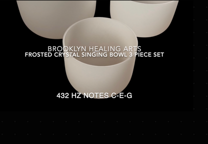 C-E-G Frosted Singing Bowl Triad Set with Bag