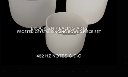 C-D-G Frosted Singing Bowl Triad Set with Bag