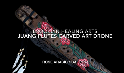 Rose Carved Drone Flute D-G 432Hz Arabic Scale