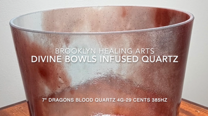 7" Dragons Blood Infused Quartz - 4G -29 Cents 385 Hz #2422
