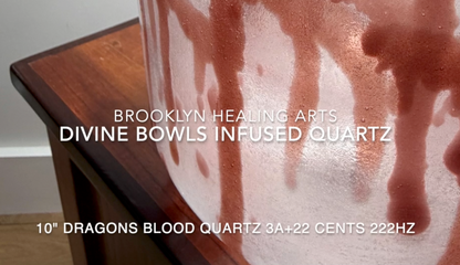 10" Dragons Blood Infused Quartz - 3A +22 Cents 222 Hz #430